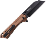 Tac Force Linerlock A/O Brown Aluminum Folding 3Cr13 Steel Pocket Knife 1047BR