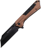 Tac Force Linerlock A/O Brown Aluminum Folding 3Cr13 Steel Pocket Knife 1047BR