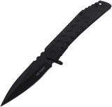 Tac Force Linerlock A/O Black Aluminum Folding Stainless Pocket Knife 1050BK