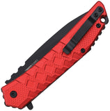 Tac Force Linerlock A/O Red Aluminum Folding Stainless Steel Pocket Knife 1050RD