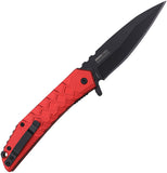 Tac Force Linerlock A/O Red Aluminum Folding Stainless Steel Pocket Knife 1050RD