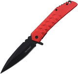 Tac Force Linerlock A/O Red Aluminum Folding Stainless Steel Pocket Knife 1050RD