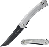 Tac Force Linerlock A/O Gray Aluminum Folding 3Cr13MoV Pocket Knife 2005GY