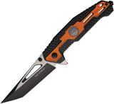 Tac Force Linerlock A/O Black & Orange Folding 3Cr13 Steel Pocket Knife 2007OR