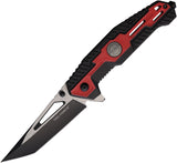 Tac Force Linerlock A/O Black & Red Folding 3Cr13 Steel Pocket Knife 2007RD