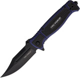 Tac Force Linerlock A/O Black & Blue Folding 3Cr13 Steel Pocket Knife 2008BL
