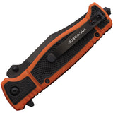 Tac Force Linerlock A/O Black & Orange Folding 3Cr13 Steel Pocket Knife 2008OR