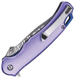 Tac Force Linerlock A/O Purple Aluminum Folding 3Cr13MoV Pocket Knife 2009BL