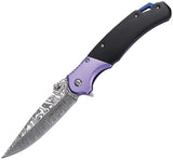 Tac Force Linerlock A/O Purple Aluminum Folding 3Cr13MoV Pocket Knife 2009BL
