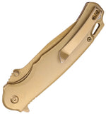 Tac Force Linerlock A/O Gold Aluminum Folding 3Cr13MoV Pocket Knife 2009GD