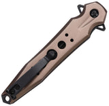 Tac Force Linerlock A/O Bronze Aluminum Folding 3Cr13MoV Pocket Knife 2011BZ