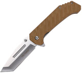 Tac Force Linerlock A/O Brown G10 Folding 3Cr13MoV Steel Pocket Knife 2012BN