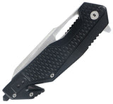 Tac Force Rescue Linerlock A/O Black Aluminum Folding Pocket Knife 2015BK