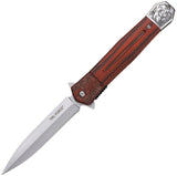 Tac Force Linerlock A/O Brown Wood Folding Stainless Steel Pocket Knife 2016LG