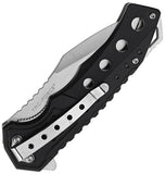 Tac Force Linerlock A/O Black Aluminum Folding 3Cr13MoV Pocket Knife 2017BK