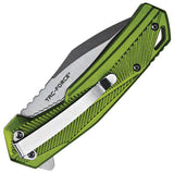 Tac Force Linerlock A/O Green Aluminum Folding 3Cr13MoV Pocket Knife 2018GN