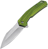 Tac Force Linerlock A/O Green Aluminum Folding 3Cr13MoV Pocket Knife 2018GN