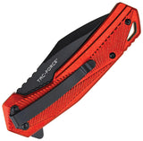 Tac Force Linerlock A/O Red Aluminum Folding 3Cr13MoV Steel Pocket Knife 2018RD