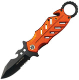 Tac Force Rescue Linerlock A/O EMT Aluminum Folding Pocket Knife 2027EMT