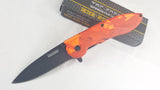 Tac Force Folding Pocket Knife Spring Assisted Red Neon Camo Hunting 463RC