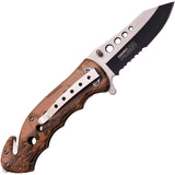 Tac Force Rescue Linerlock A/O Camo Stainless Folding Pocket Knife 498BC