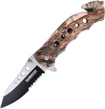 Tac Force Rescue Linerlock A/O Camo Stainless Folding Pocket Knife 498BC