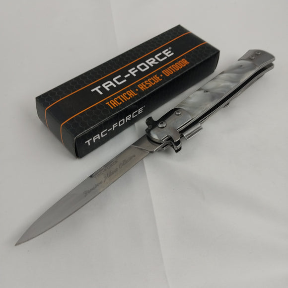 Tac Force Linerlock A/O White Acrylic Folding Stainless Pocket Knife 575WP