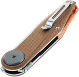 Defcon JK Series Fulcrum Lite Leverage Lock Desert Tan Folding 14C28N Pocket Knife 6010BR