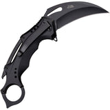 Tac Force Linerlock A/O Black Aluminum Folding Stainless Pocket Knife 705KBK