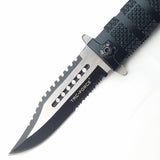 Tac Force Knurled Rescue Linerlock A/O Folding Stainless Pocket Knife 710BK