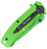Tac Force Framelock A/O Green Stainless Folding 440C Steel Pocket Knife 848GN