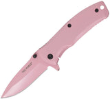 Tac Force Framelock A/O Pink Stainless Folding 440C Steel Pocket Knife 848PK