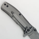 Tac Force Titanium Framelock A/O Gray Titanium 440C Folding Drop Pt Knife 848