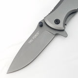 Tac Force Titanium Framelock A/O Gray Titanium 440C Folding Drop Pt Knife 848