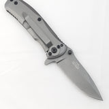 Tac Force Titanium Framelock A/O Gray Titanium 440C Folding Drop Pt Knife 848