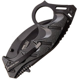 Tac Force Linerlock A/O Black Aluminum Folding 3Cr13 Steel Pocket Knife 957WD