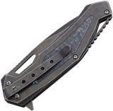 Tac Force Linerlock A/O Black Folding Stainless Steel Pocket Knife A2001BK