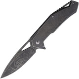 Tac Force Linerlock A/O Black Folding Stainless Steel Pocket Knife A2001EM