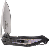 Tac Force Linerlock A/O Black Folding Stainless Steel Pocket Knife A2001MC