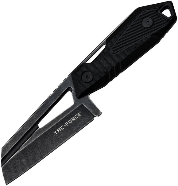 Tac Force Black Stainless Steel Wharncliffe Fixed Blade Knife FIX021BK