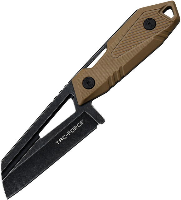 Tac Force Brown Stainless Steel Wharncliffe Fixed Blade Knife FIX021BR