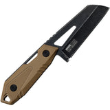 Tac Force Brown Stainless Steel Wharncliffe Fixed Blade Knife FIX021BR