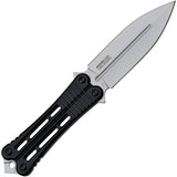 Tac Force Black Aluminum Stainless Steel Spear Point Fixed Blade Knife FIX023BK