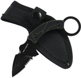 Tac Force Black & Green G10 3Cr13 Stainless Fixed Blade Knife FIX111BG