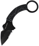 Tac Force Black & Gray G10 3Cr13 Stainless Fixed Blade Knife FIX111BT