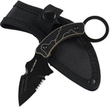 Tac Force Black & Tan G10 3Cr13 Stainless Steel Fixed Blade Knife FIX111GN