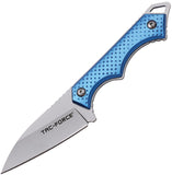 Tac Force Blue Aluminum 3Cr13MoV Steel Fixed Blade Knife FIX112BL
