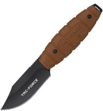 Tac Force Brown Synthetic Stainless Steel Clip Point Fixed Blade Knife FIX115BR