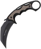 Tac Force Black Aluminum & G10 3Cr13MoV Steel Fixed Blade Knife FIX119BN