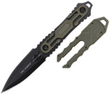 Tac Force Green ABS 3Cr13MoV Stainless Steel Dagger Fixed Blade Knife FIX124GN